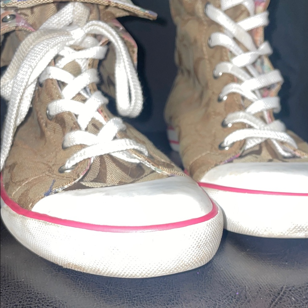 COACH Bonney high tops Size 9 womens GUC - Picture 6 of 17